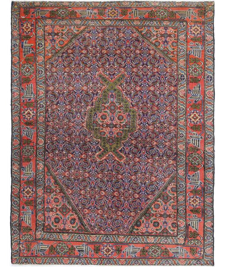 Afghan Oriental Rug 3' 9" x 5' 1" Hand-Knotted | No. AT70075