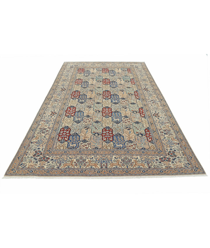 Ivory Oriental Nain Rug 5' 11" x 9' 7" Hand-Knotted | No. AT47553