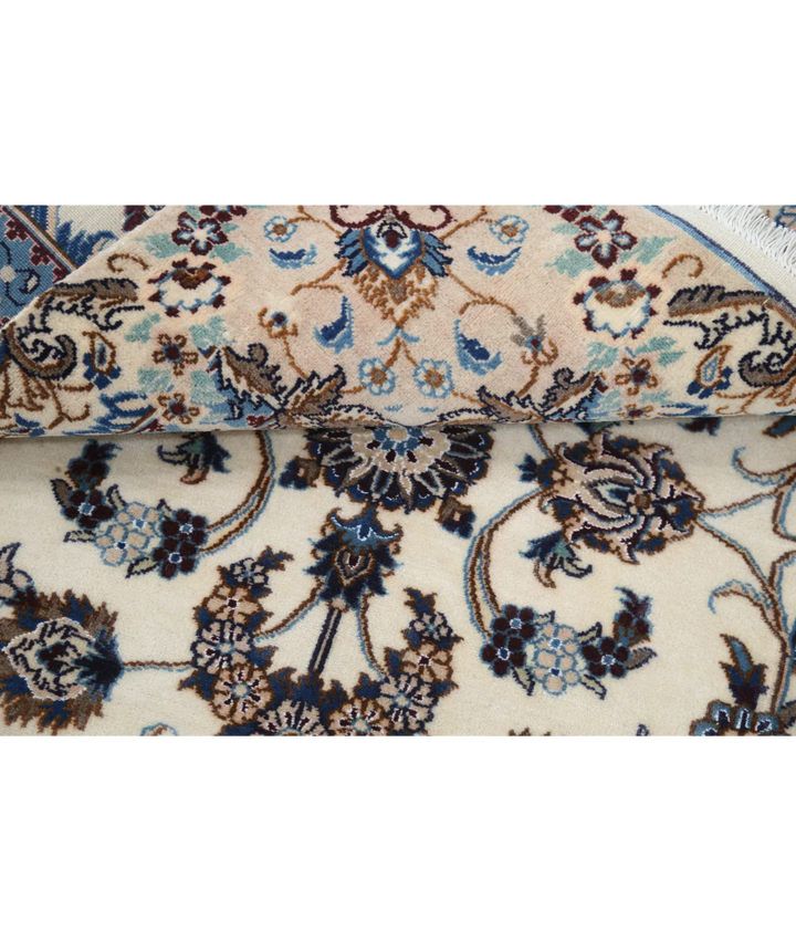 Ivory Iranian Nain Rug 3' 5" x 4' 10" Hand-Knotted | No. AT55451
