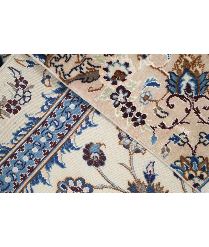 Ivory Iranian Nain Rug 3' 5" x 4' 10" Hand-Knotted | No. AT55451