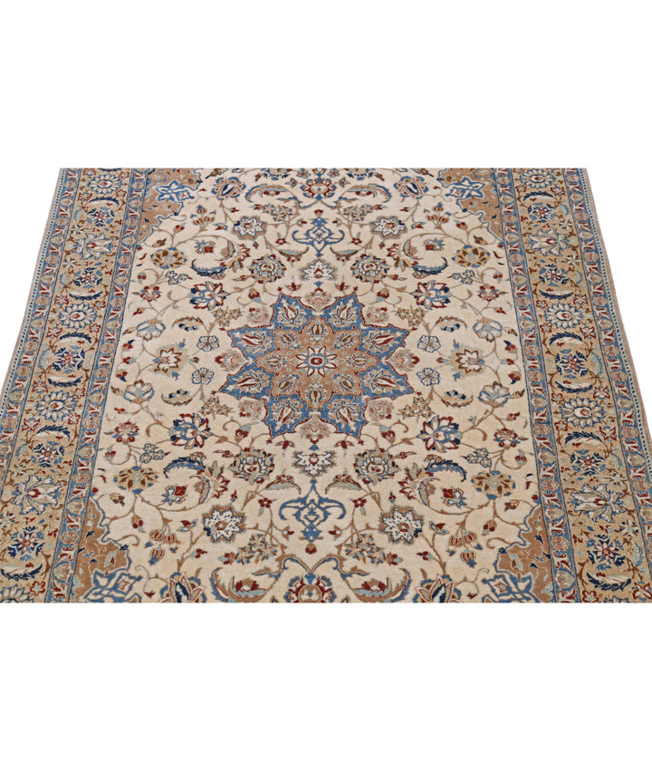 Afghan Nain Rug 3' 7" x 5' 6" Hand-Knotted | No. AT68334