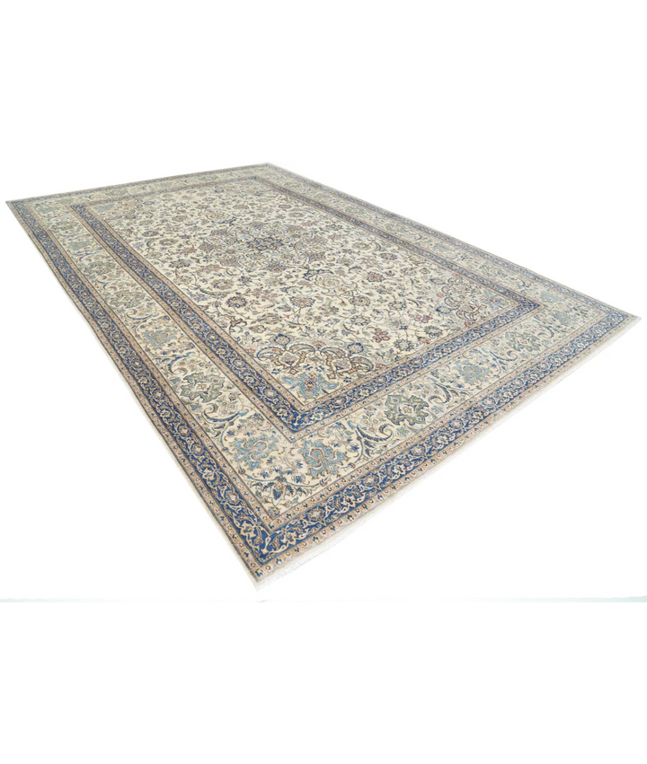 Ivory Persian Nain Rug 9' 11" x 14' 10" Hand-Knotted | No. AT85624