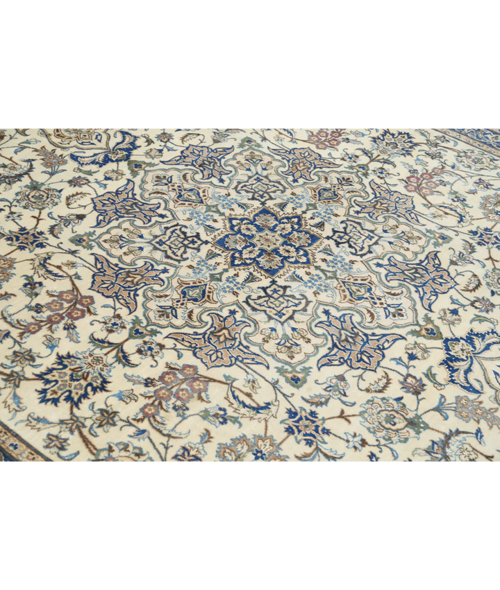 Ivory Persian Nain Rug 9' 11" x 14' 10" Hand-Knotted | No. AT85624