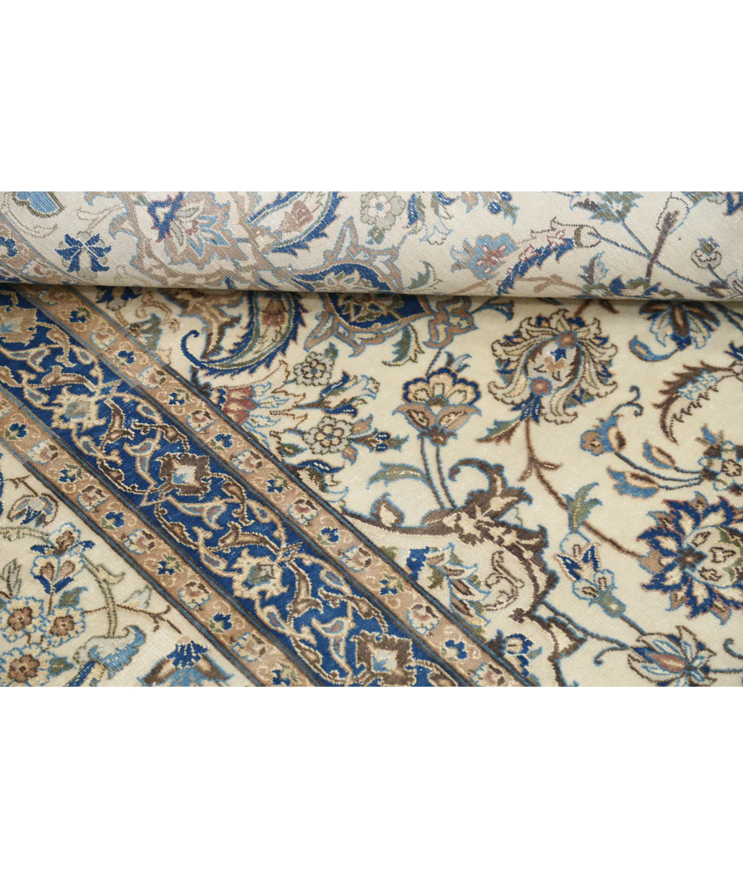 Ivory Persian Nain Rug 9' 11" x 14' 10" Hand-Knotted | No. AT85624