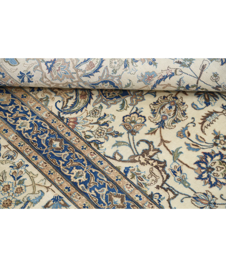 Ivory Persian Nain Rug 9' 11" x 14' 10" Hand-Knotted | No. AT85624