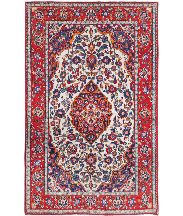 Hand Knotted Oriental Navahand Wool Rug 4' 2" x 6' 8" - No. AT90225