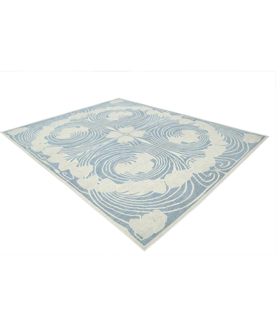 Grey Afghan Oriental Rug 8' 0" x 10' 1" Hand-Knotted | No. AT36083