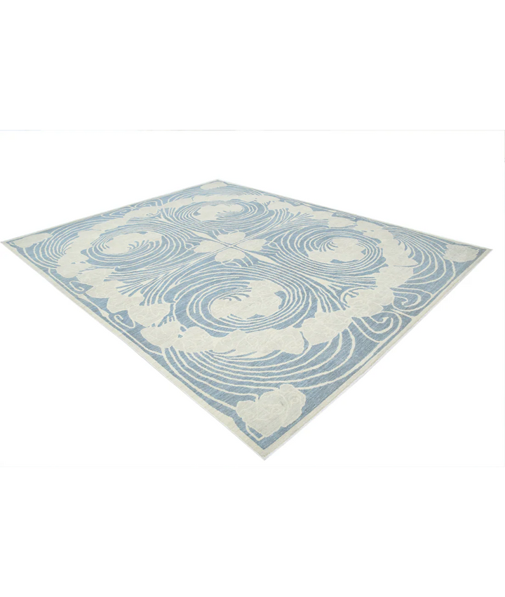 Grey Afghan Oriental Rug 8' 0" x 10' 1" Hand-Knotted | No. AT36083