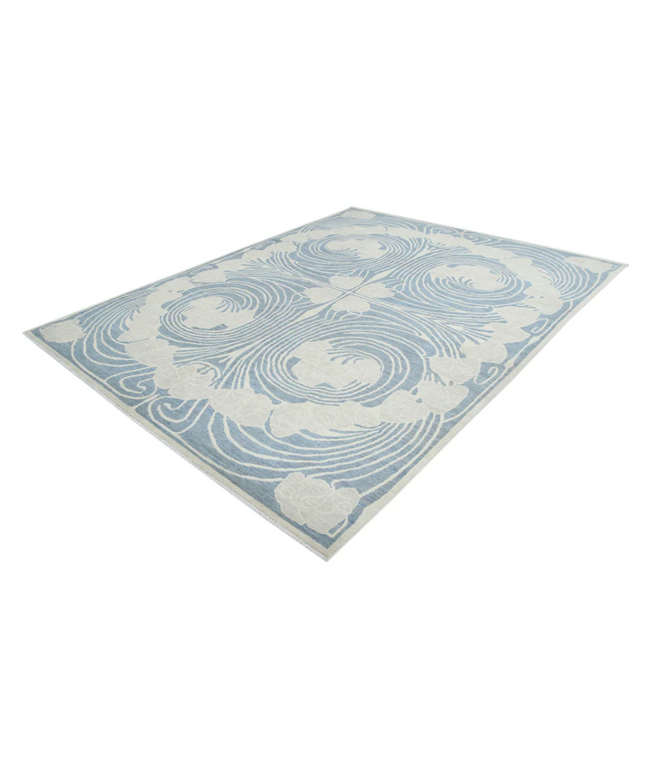 Grey Afghan Oriental Rug 8' 0" x 10' 1" Hand-Knotted | No. AT36083