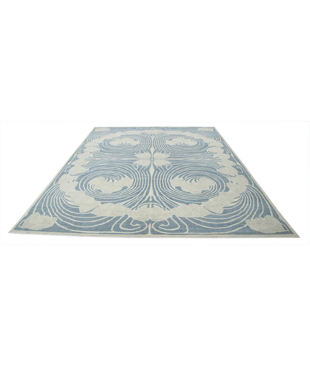 Grey Afghan Oriental Rug 8' 0" x 10' 1" Hand-Knotted | No. AT36083