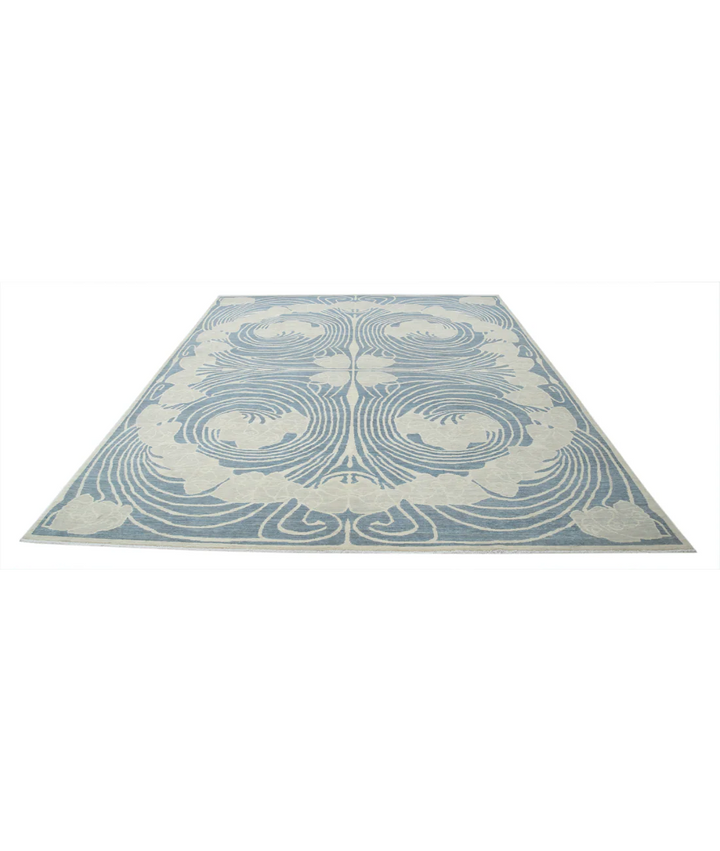 Grey Afghan Oriental Rug 8' 0" x 10' 1" Hand-Knotted | No. AT36083