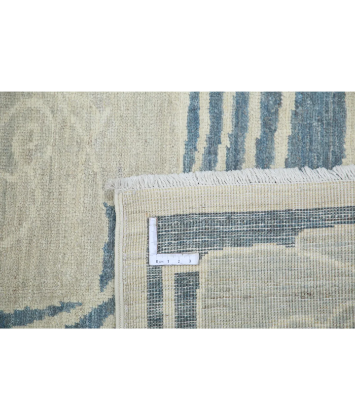 Grey Afghan Oriental Rug 8' 0" x 10' 1" Hand-Knotted | No. AT36083