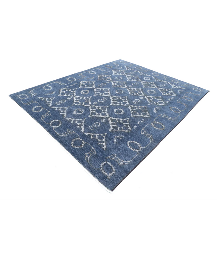 Hand Knotted Onyx Wool Rug 7' 8" x 9' 7" - No. AT17522