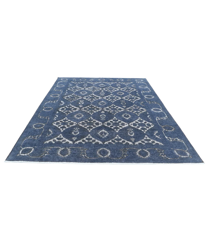 Hand Knotted Onyx Wool Rug 7' 8" x 9' 7" - No. AT17522