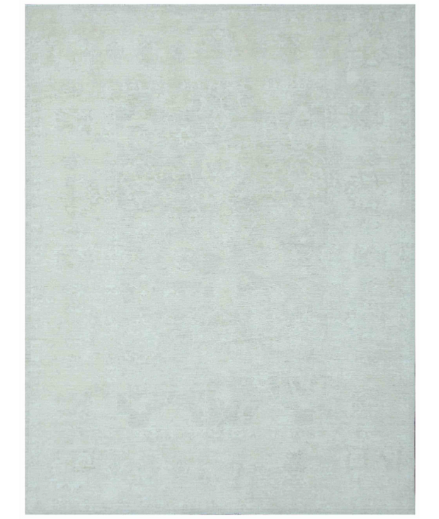 Hand Knotted Oushak Wool Rug 9'  3" x 11'  9" - No. AT36907