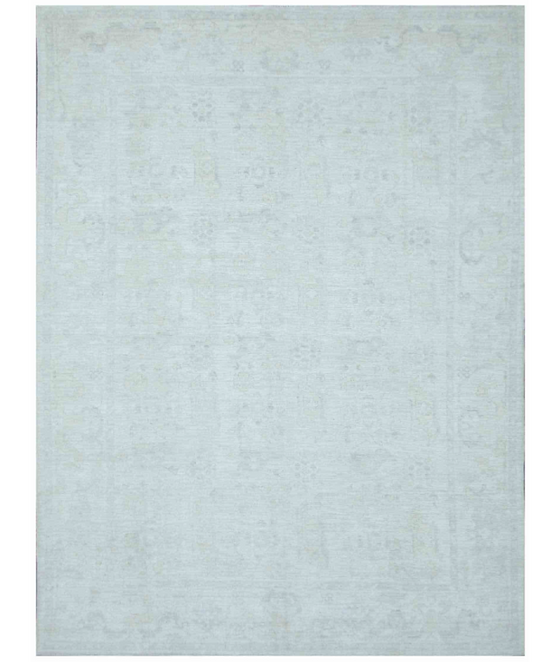 Hand Knotted Oushak Wool Rug 8'  10" x 11'  9" - No. AT97799