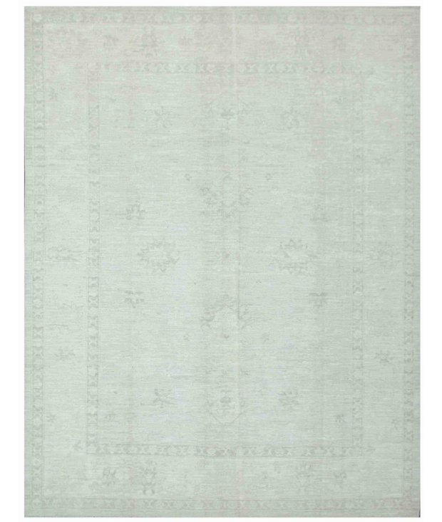 Hand Knotted Oushak Wool Rug 9'  4" x 12'  1" - No. AT67534