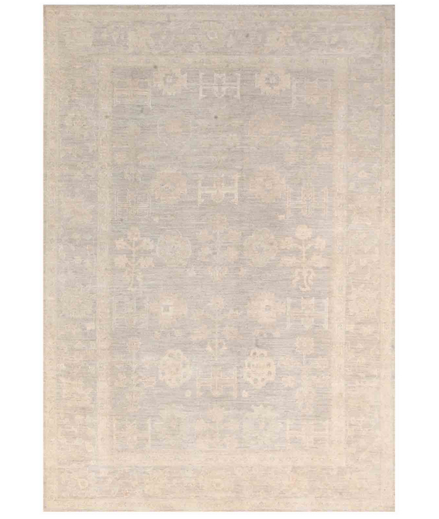Hand Knotted Oushak Wool Rug 8'  0" x 11'  9" - No. AT68862
