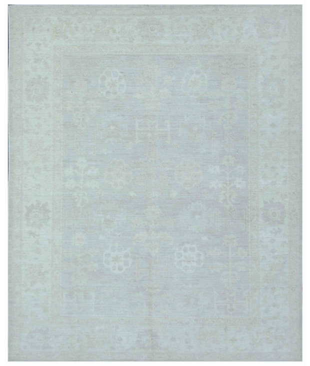 Hand Knotted Oushak Wool Rug 8'  6" x 10'  4" - No. AT24141