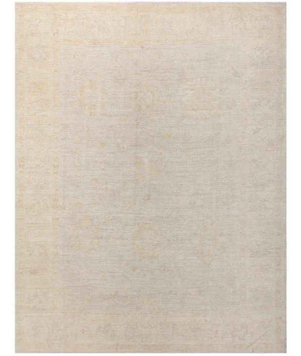 Hand Knotted Oushak Wool Rug 9'  1" x 11'  10" - No. AT95059