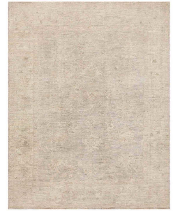 Hand Knotted Oushak Wool Rug 9'  0" x 11'  4" - No. AT74036