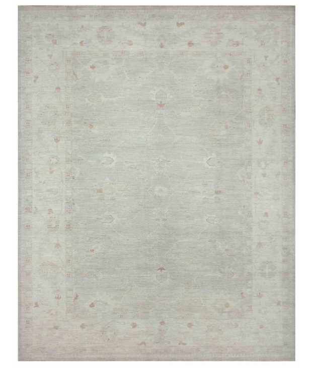 Hand Knotted Oushak Wool Rug 10'  0" x 13'  1" - No. AT30036