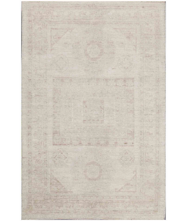 Hand Knotted Oushak Wool Rug 3'  11" x 6'  1" - No. AT27316
