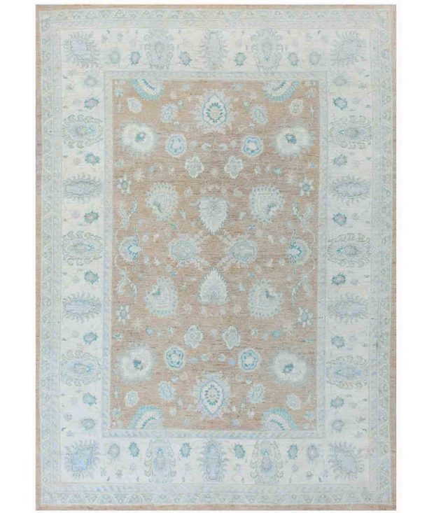 Hand Knotted Oushak Wool Rug 9'  0" x 12'  6" - No. AT15124