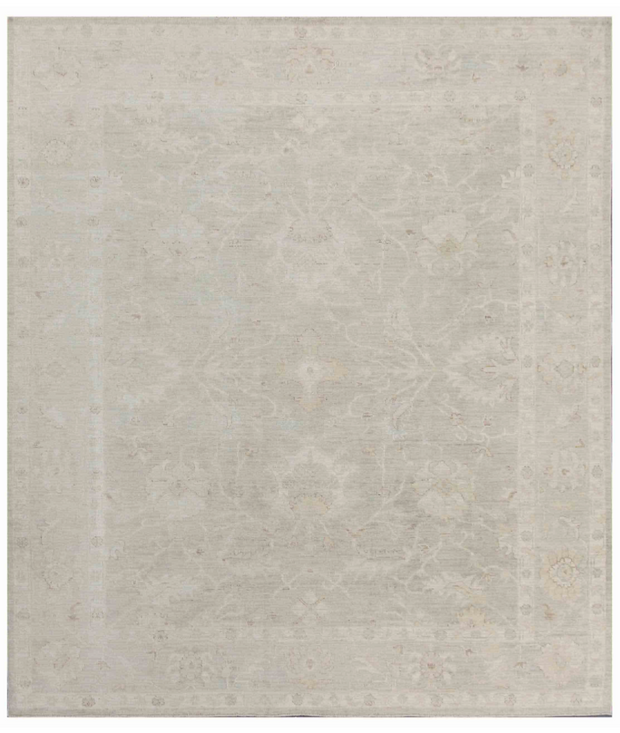 Hand Knotted Oushak Wool Rug 8'  8" x 10'  1" - No. AT58333