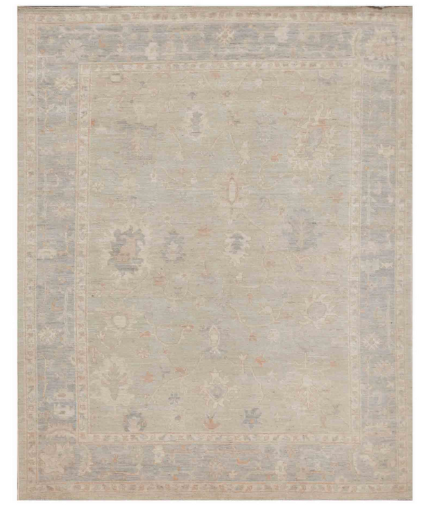 Hand Knotted Oushak Wool Rug 8'  2" x 10'  1" - No. AT42748