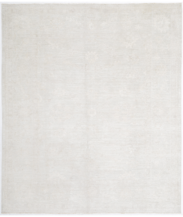 Hand Knotted Oushak Wool Rug 8'  1" x 9'  5" - No. AT74497
