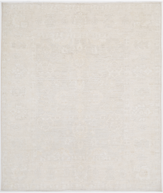 Hand Knotted Oushak Wool Rug 8'  3" x 9'  8" - No. AT81259