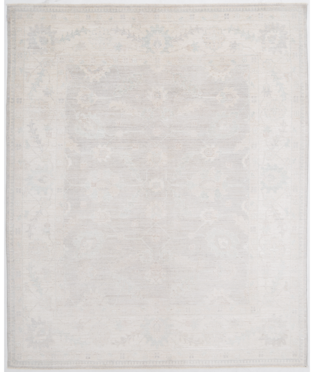 Hand Knotted Oushak Wool Rug 8'  3" x 9'  11" - No. AT18638