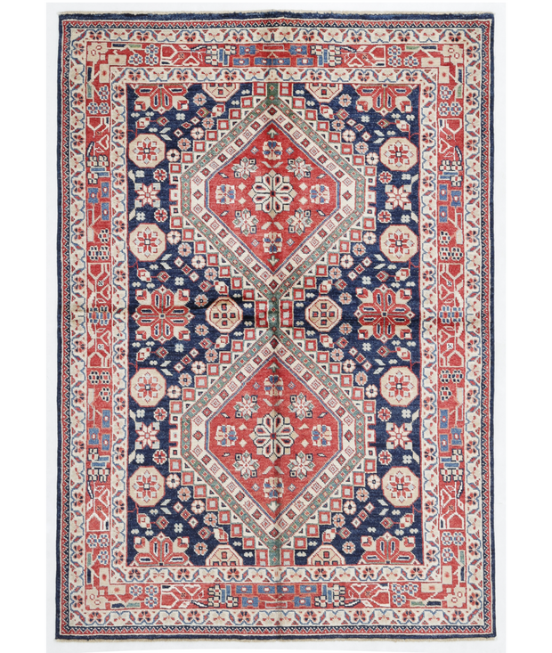 Hand Knotted Oushak Wool Rug 4'  10" x 7'  0" - No. AT75251
