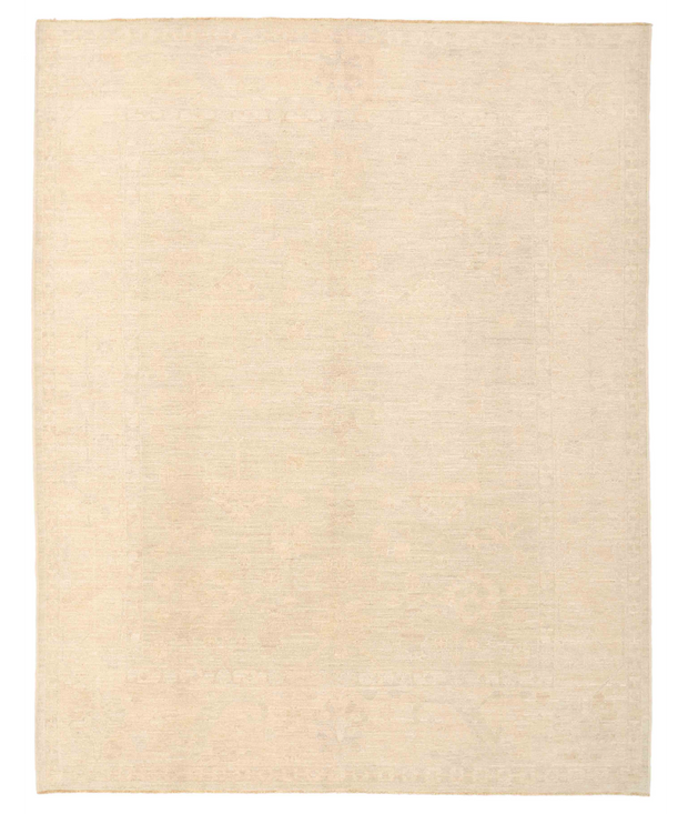 Hand Knotted Oushak Wool Rug 9'  0" x 11'  3" - No. AT31253