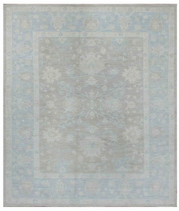 Hand Knotted Oushak Wool Rug 8'  2" x 9'  9" - No. AT36917