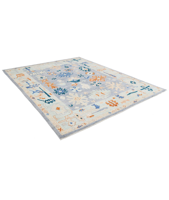 Hand Knotted Oushak Wool Rug 8' 2" x 10' 0" - No. AT92057
