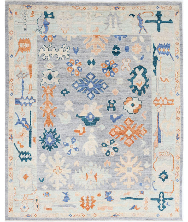 Hand Knotted Oushak Wool Rug 8' 2" x 10' 0" - No. AT92057