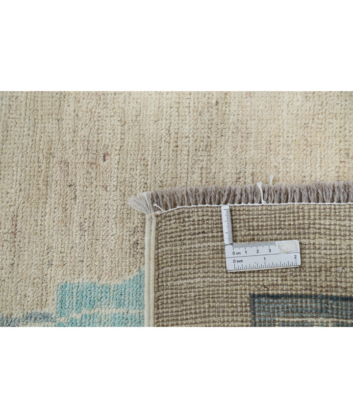 Brown Afghan Oriental Rug 8' 1" x 9' 7" Hand-Knotted | No. AT18445