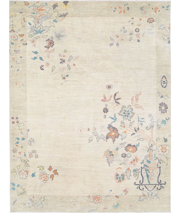Hand Knotted Chinese Wool Rug 8' 11" x 11' 11" - No. AT32747