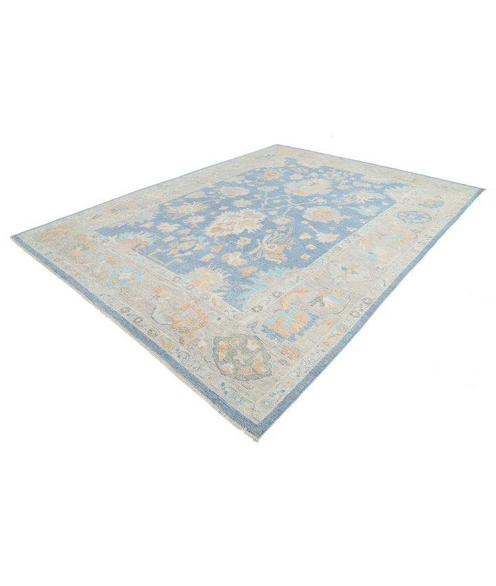 Hand Knotted Oushak Wool Rug 9' 10" x 13' 6" - No. AT351833