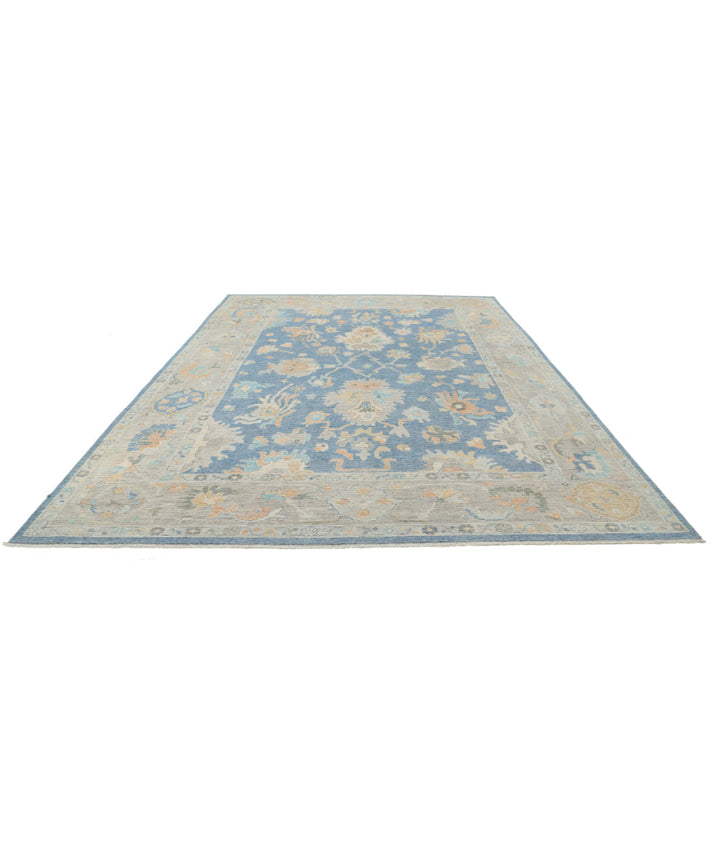 Hand Knotted Oushak Wool Rug 9' 10" x 13' 6" - No. AT351833