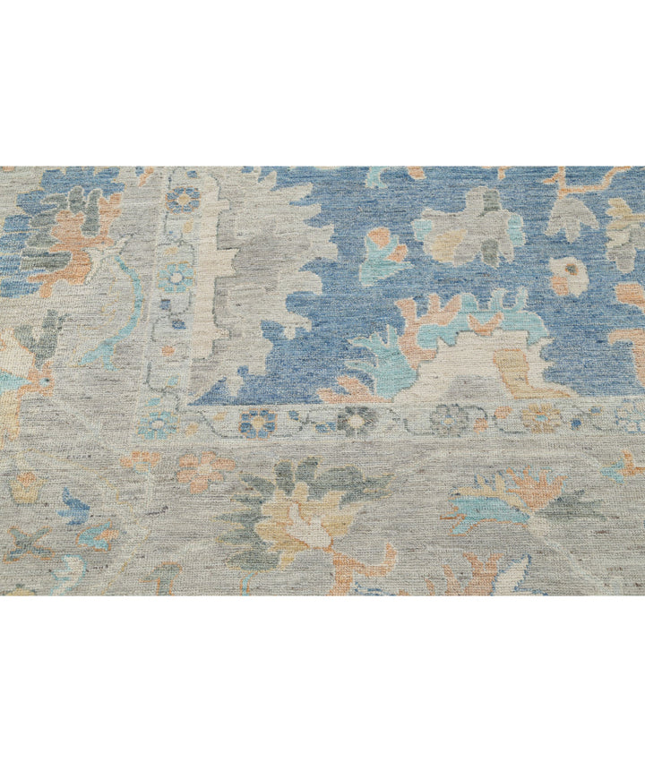 Hand Knotted Oushak Wool Rug 9' 10" x 13' 6" - No. AT351833