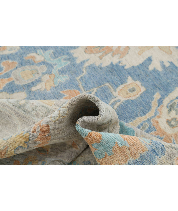 Hand Knotted Oushak Wool Rug 9' 10" x 13' 6" - No. AT351833