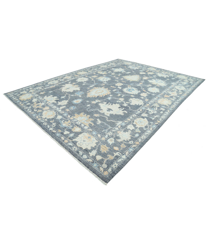 Hand Knotted Oushak Wool Rug 10' 4" x 13' 11" - No. AT866142
