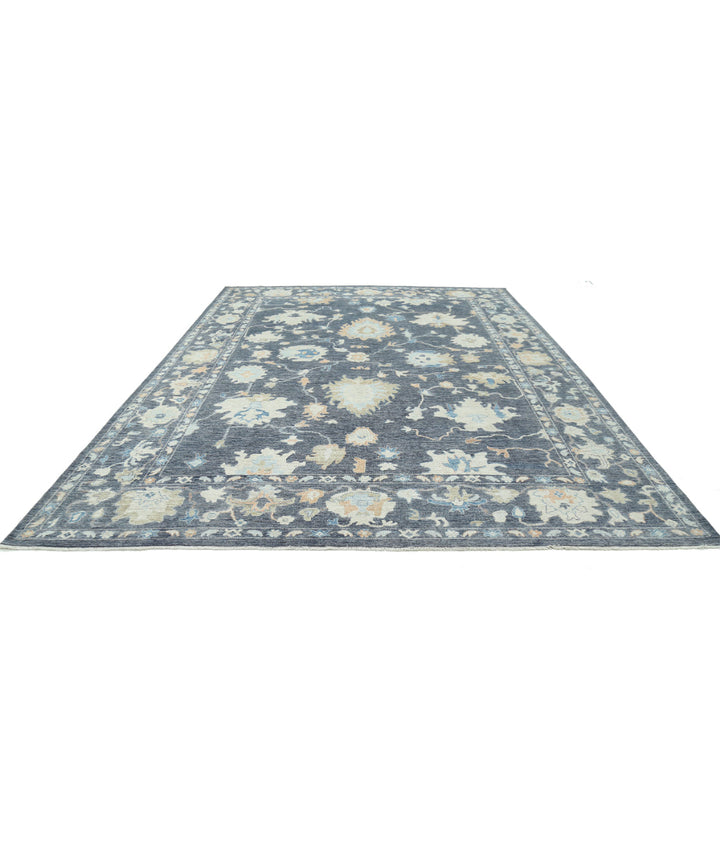 Hand Knotted Oushak Wool Rug 10' 4" x 13' 11" - No. AT866142