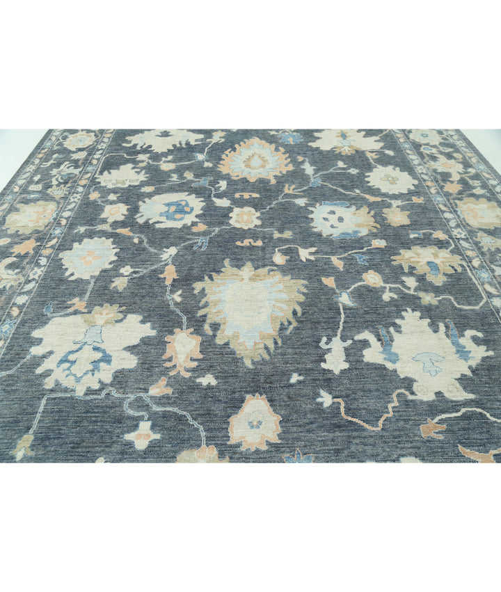 Hand Knotted Oushak Wool Rug 10' 4" x 13' 11" - No. AT866142