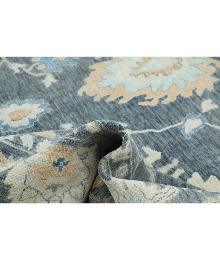 Hand Knotted Oushak Wool Rug 10' 4" x 13' 11" - No. AT866142