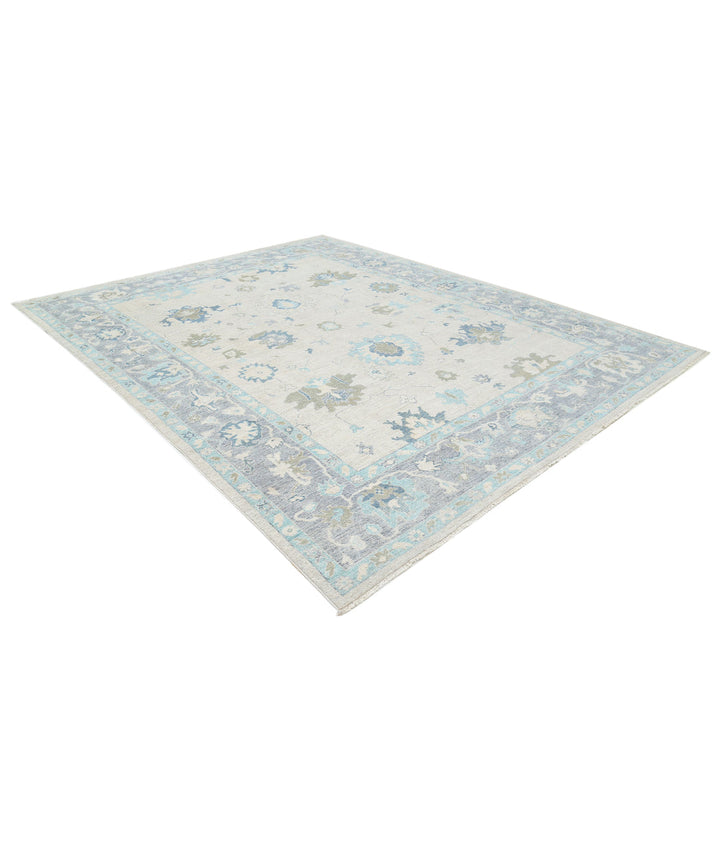 Afghan Oushak Rug 9' 1" x 11' 9" Hand-Knotted | No. AT14028
