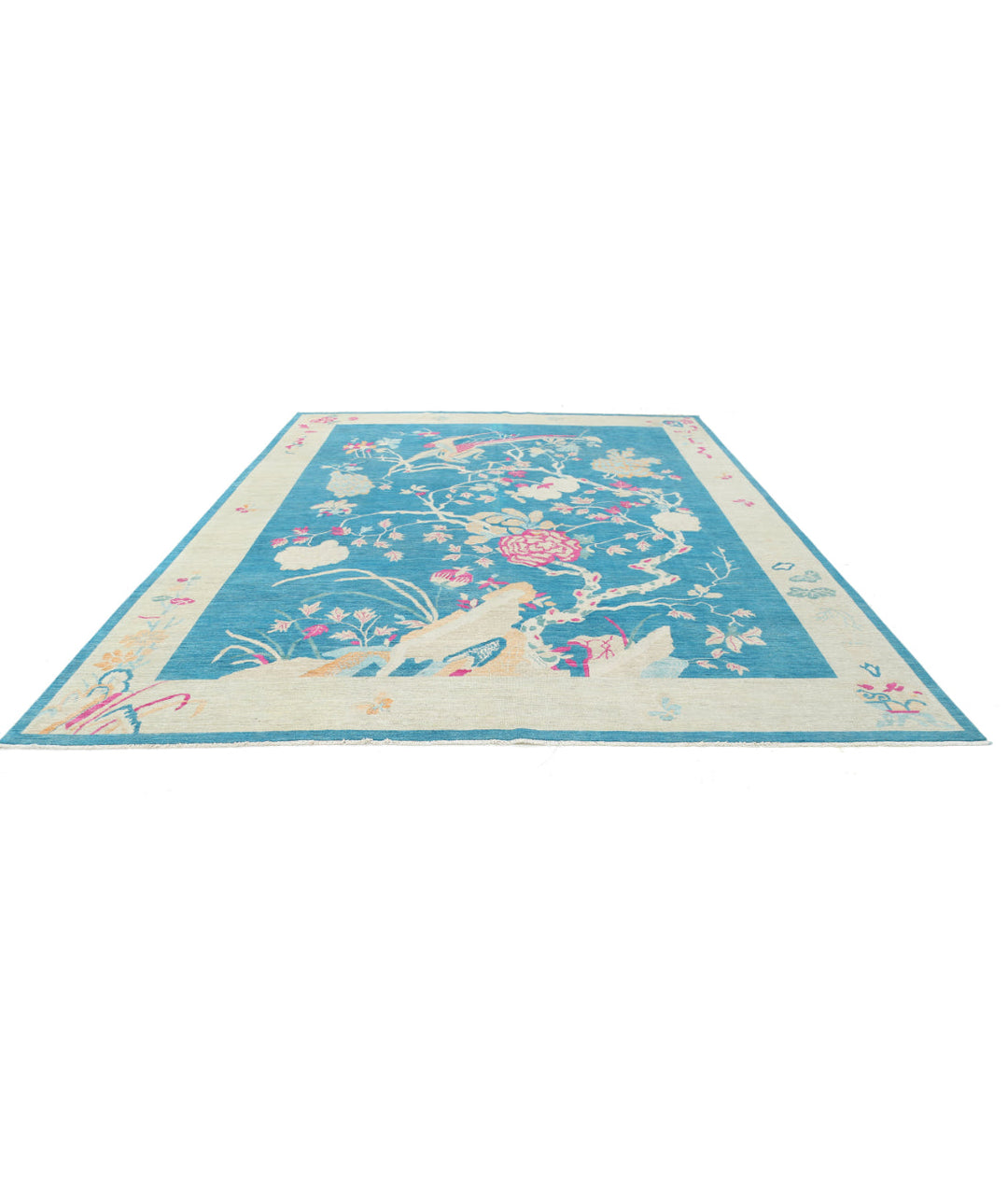 Chinese Oriental Rug 10' 2" x 13' 8" Hand-Knotted | No. AT60589